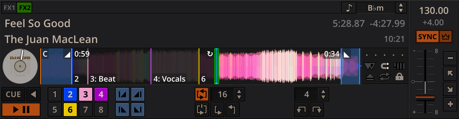 Mixxx software interface